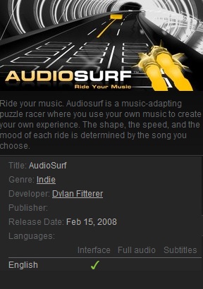AudioSurf Steam